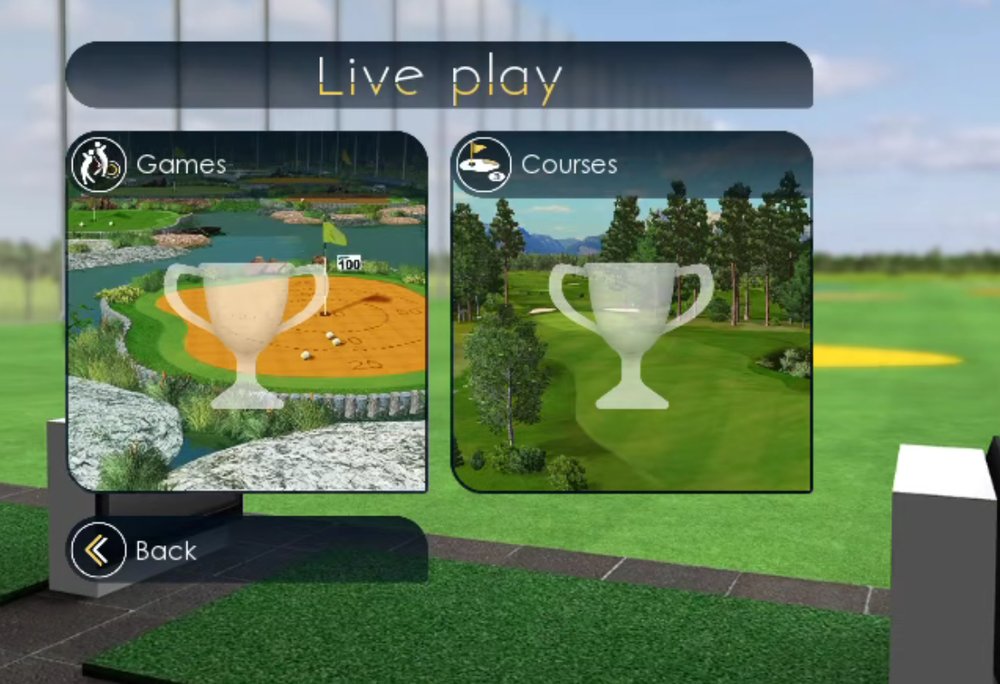 DriveVFun live play menu for games and course competitions